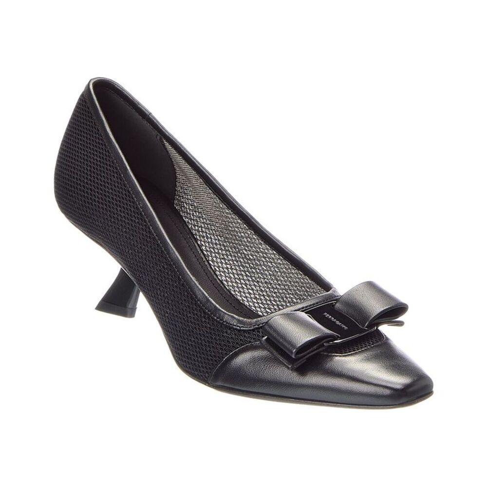 Ferragamo Vara Bow Leather Pump, Black